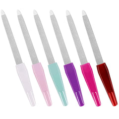 AhaTopia Nail Files sword closeup showing durable metal blade and sapphire dust for natural nails