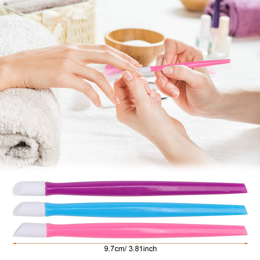 AHIER rubber tip close-up showing gentle back of cuticles for smooth prep.