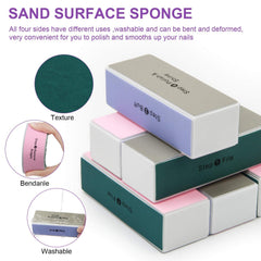 AHIER compact nail buffer block in assorted colors for on the go manicures