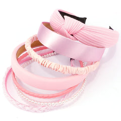 AHONEY pink headbands pearl style adds elegant detail to outfits