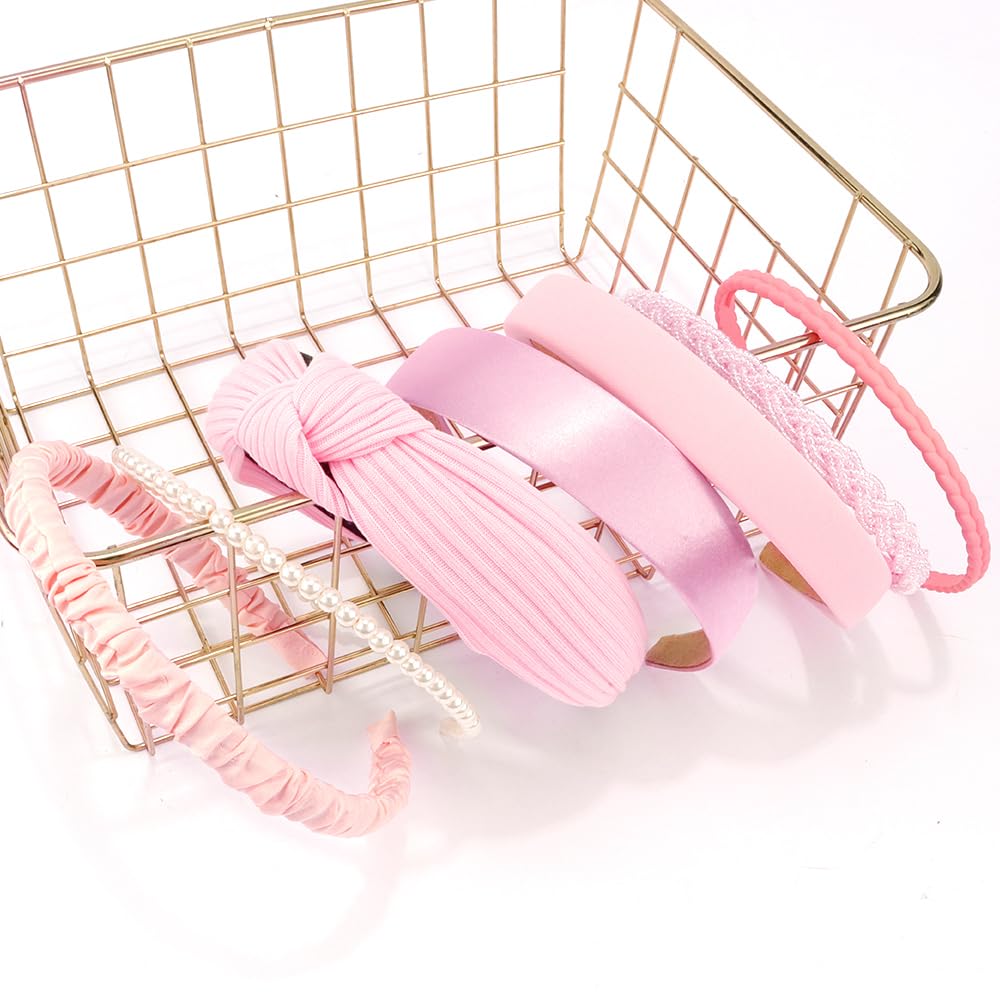AHONEY 7-pack pink headbands for various occasions and outfits