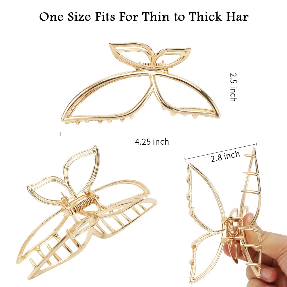 AHONEY Butterfly metal clip on an elegant updo at a wedding, versatile fashion accessory.