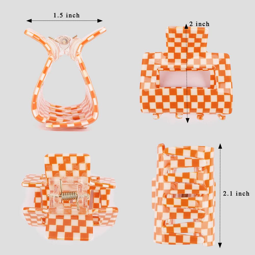 AHONEY checkered clip set packaging shows four colors for mix-and-match outfits