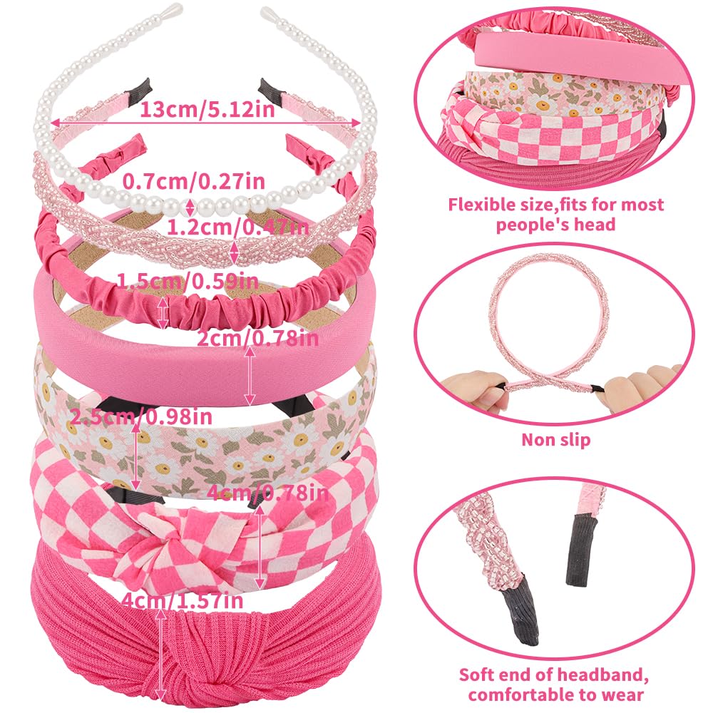 AHONEY multi-style headband pack shows wide and thin options for multiple hairstyles.
