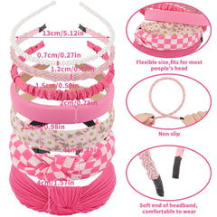 AHONEY multi-style headband pack shows wide and thin options for multiple hairstyles.