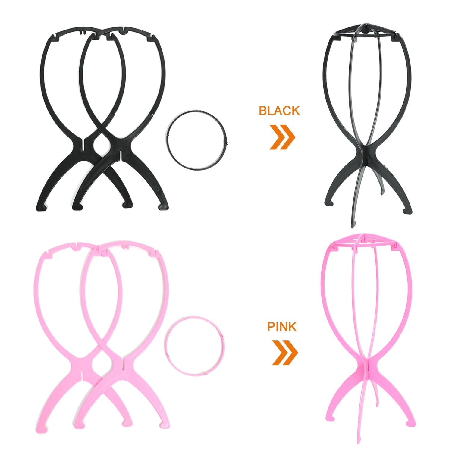 AIAIZHQH wig stand holding hat and accessories shows wide application.