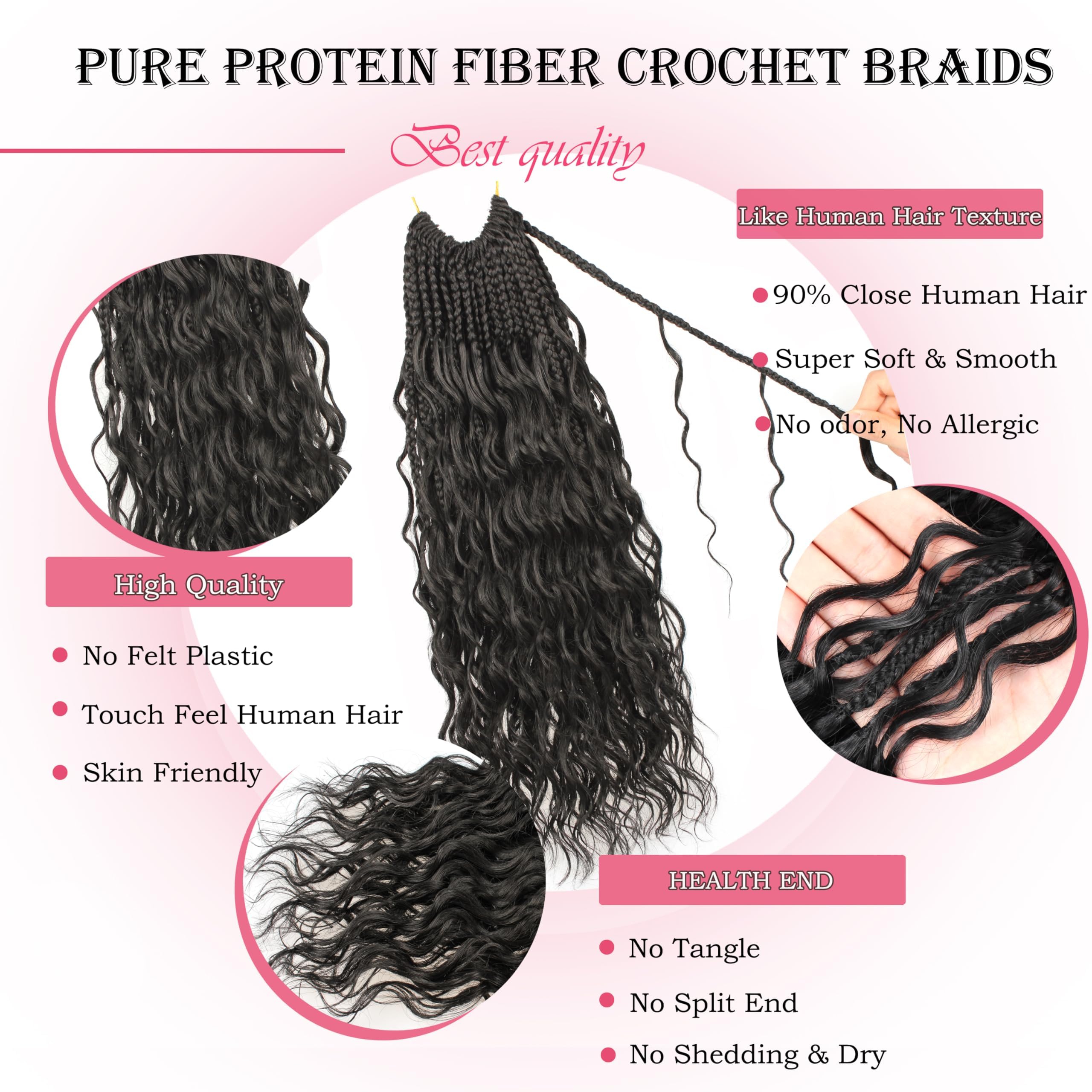 AIBEO Goddess Box Braids natural-look texture close-up