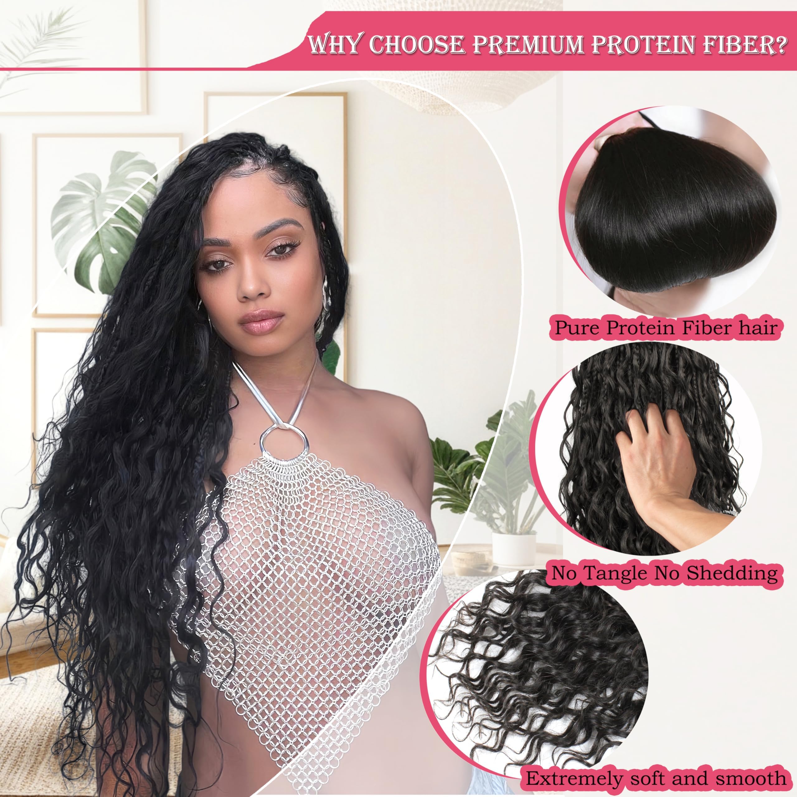 AIBEO Goddess Box Braids lightweight design for all-day comfort