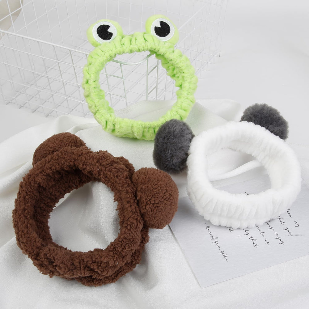 AIBFRID animal-ear headband set ready for at-home spa days.