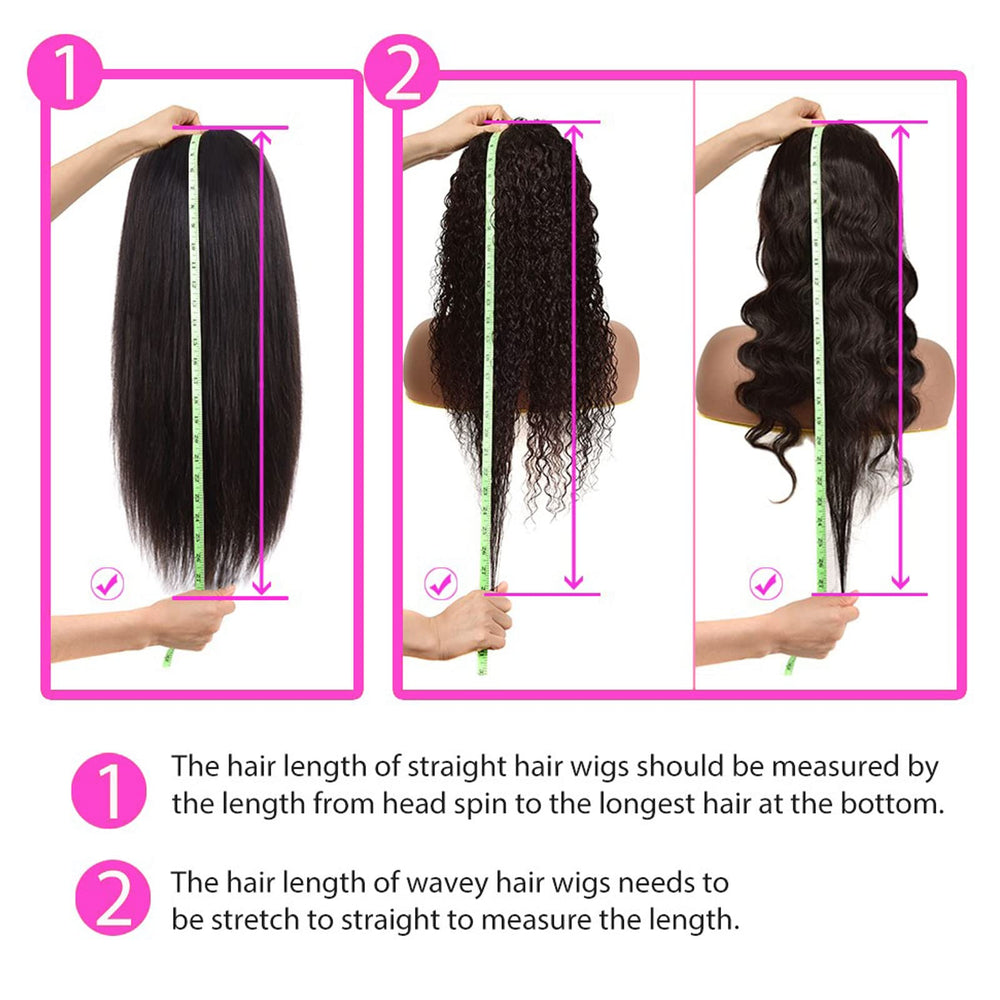 Aicrelery 13x6 body wave wig 26 inch length ready for ponytail or bun
