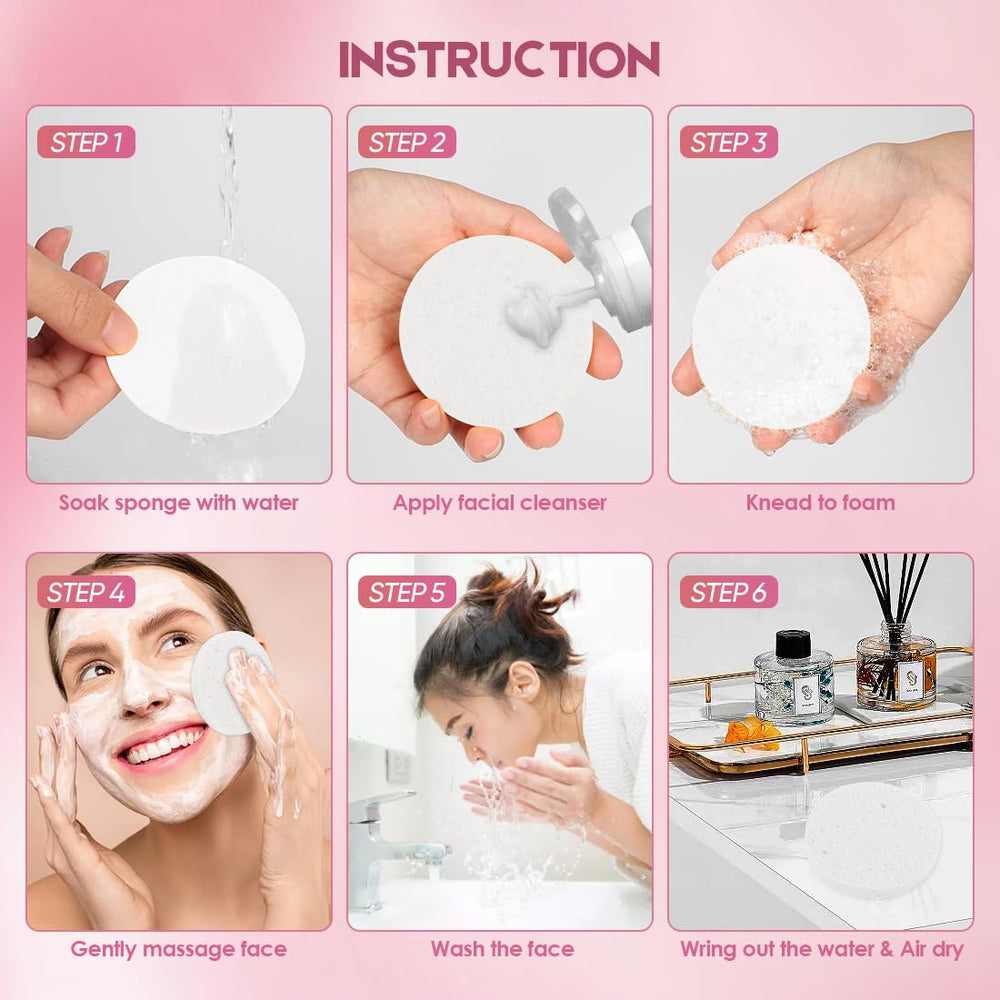 AIDEA cellulose sponge soaking water to show hydration.
