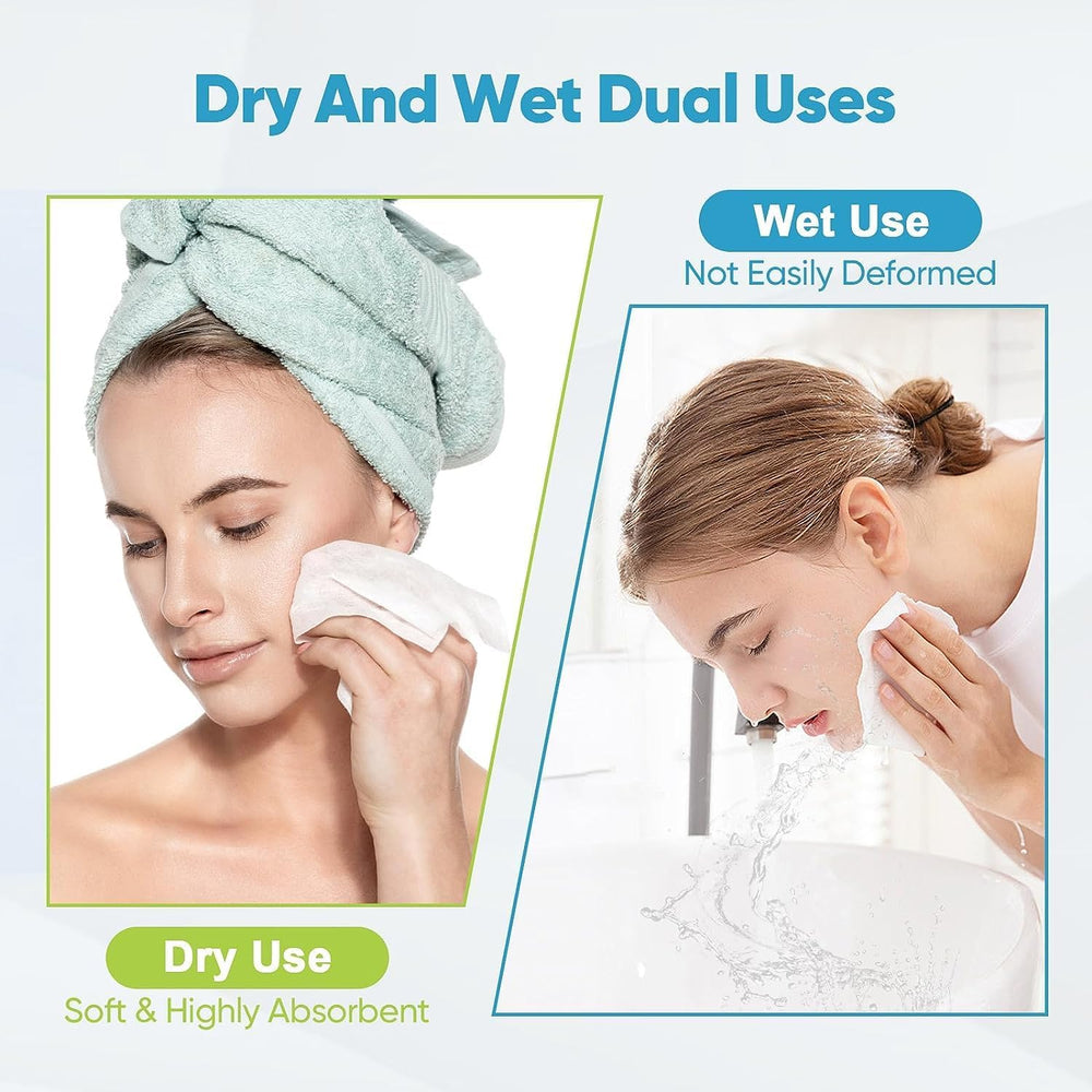 AIDEA dual-use towels for wet makeup removal and dry post-cleanse patting.