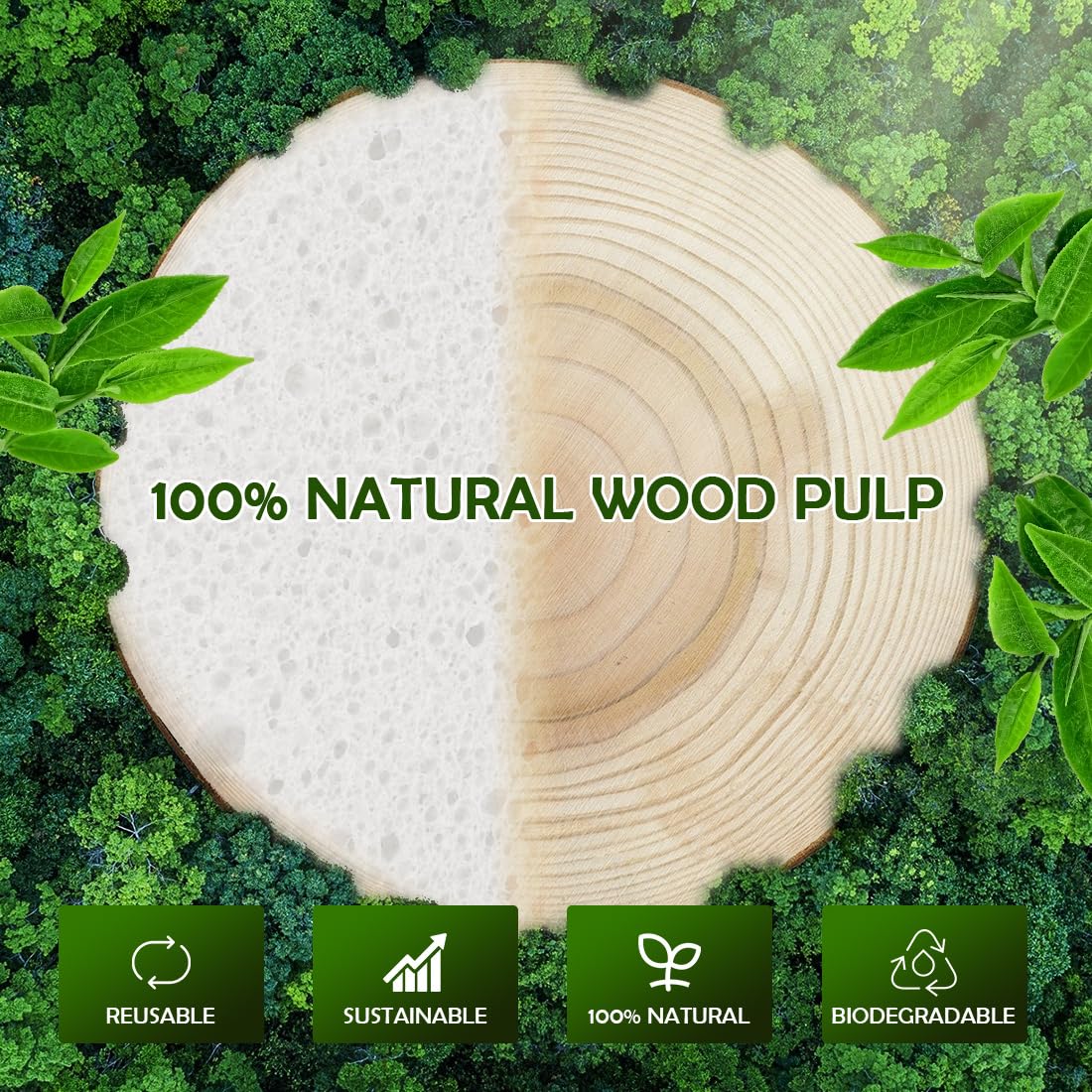 AIDEA natural cellulose fibers close-up highlighting plant-based origin.