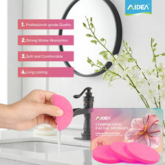 AIDEA portable travel-kit sponges for on-the-go cleansing and fresh skin