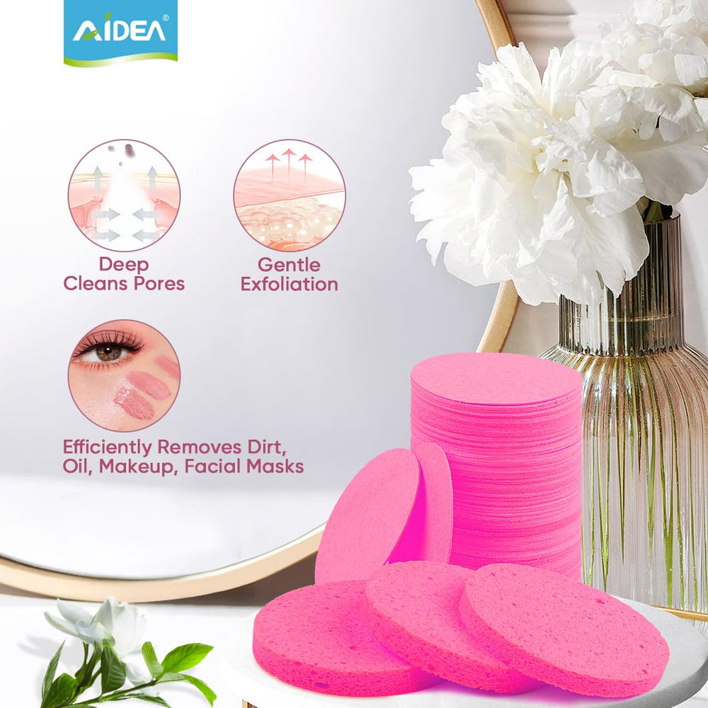 AIDEA soft-texture sponges prevent skin scratching during cleansing