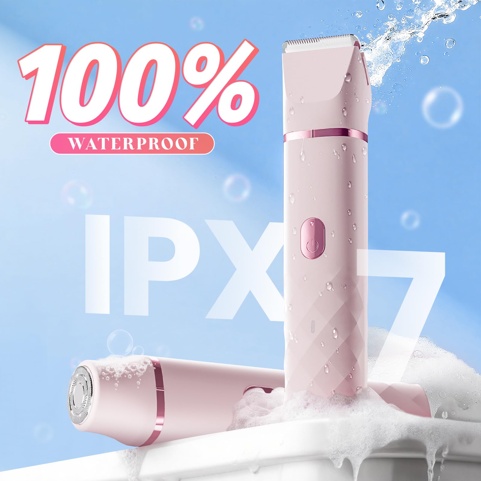 AIDIAM bikini-trimmer-ipx7 waterproof design showcases durable, reliable performance in wet environments.