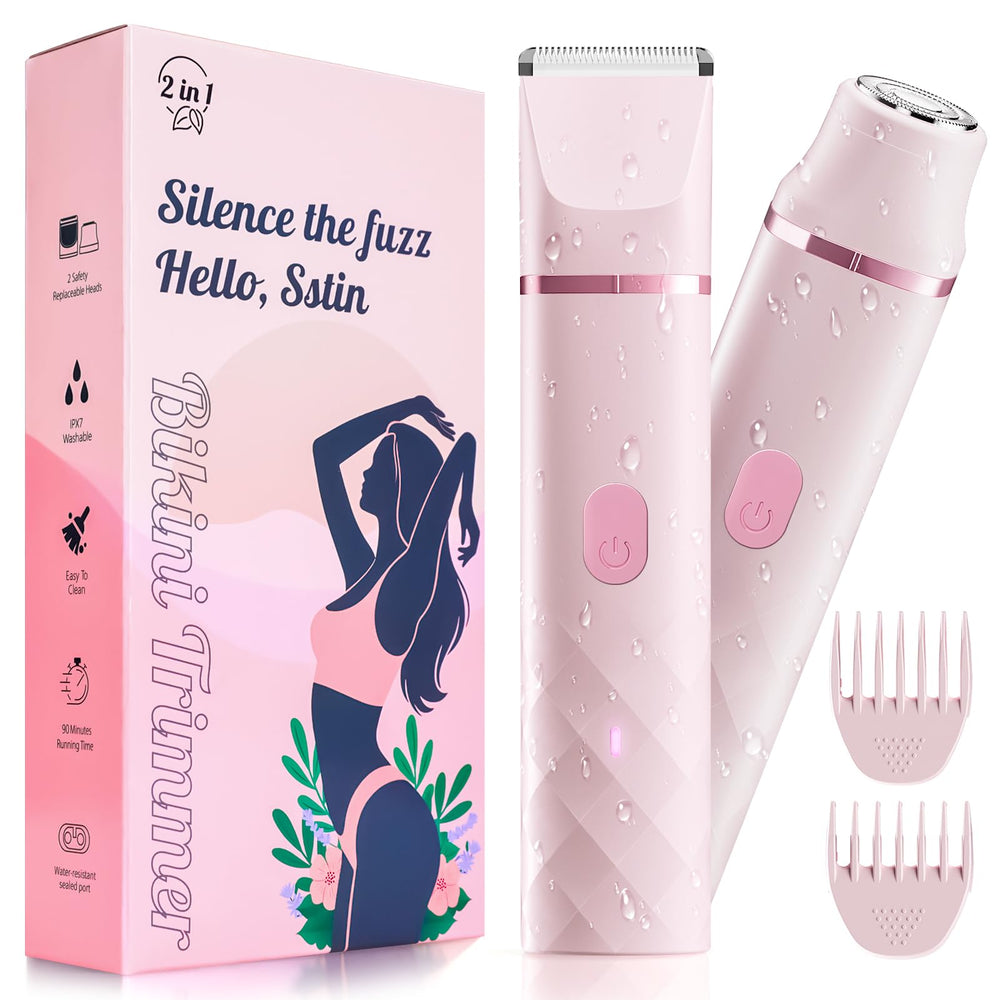 Aidiam Bikini Trimmer rosa para retoques suaves y rápidos en casa