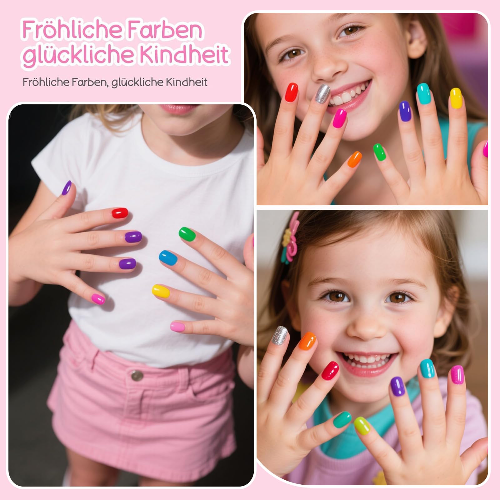 Aieenjor non-toxic peel-off nail polish enables mess-free kid-friendly removal.
