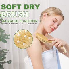 AIFEIVICO natural boar bristles provide gentle exfoliation for smoother skin.