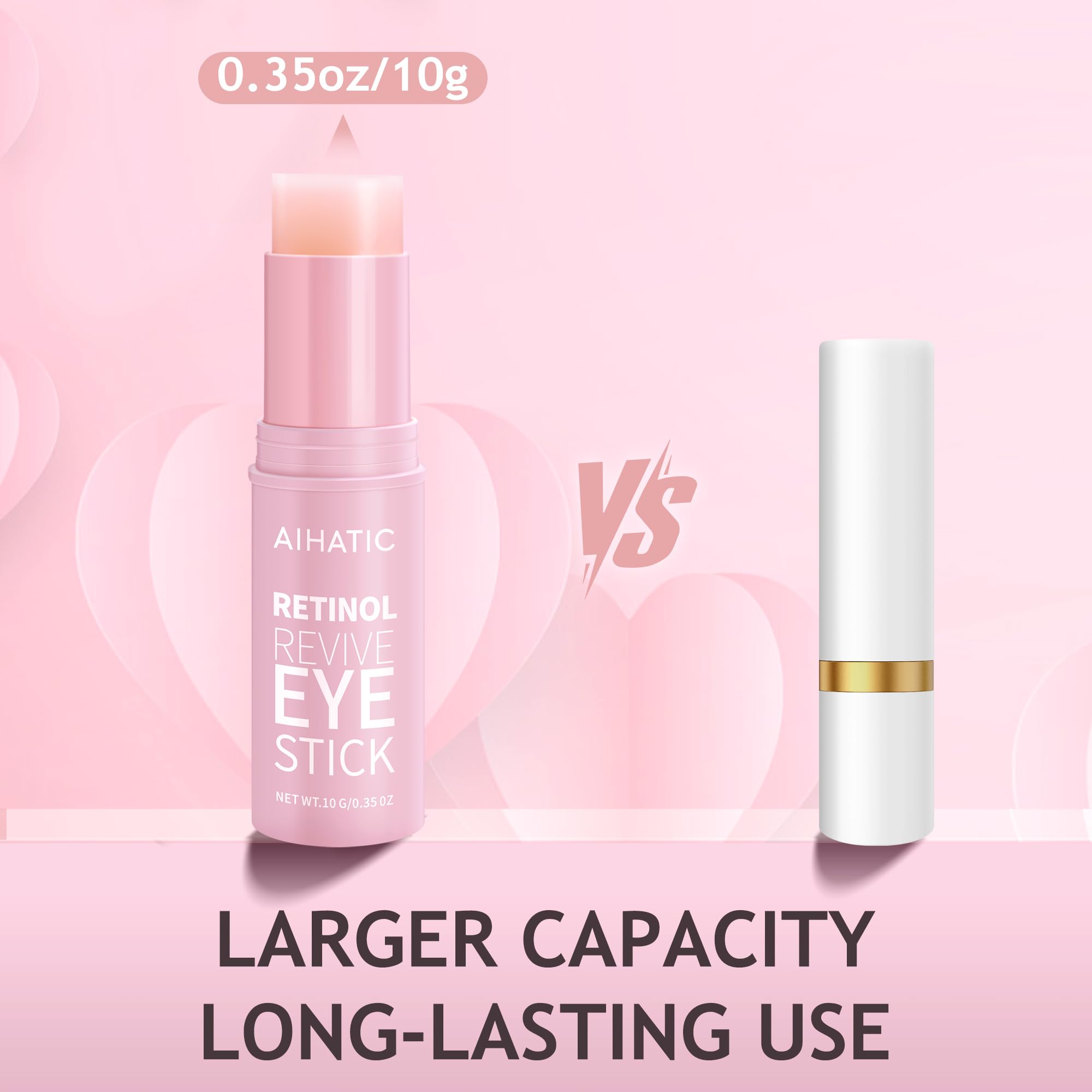 Aihatic eye-area depuffing closeup showcases refreshed look after application.