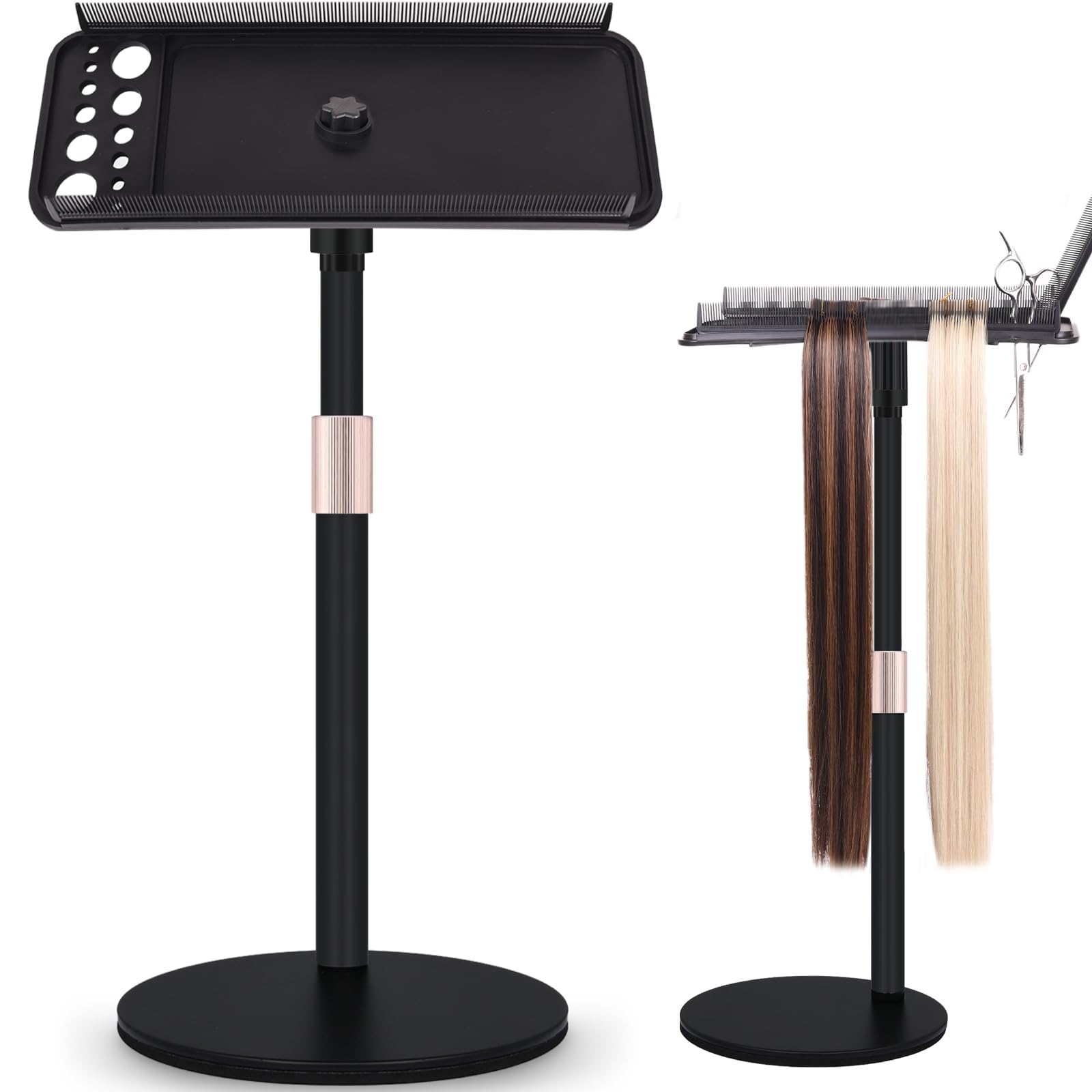 AIHOPESTO hair-extension-holder-stand keeps extensions organized for quick access during styling.