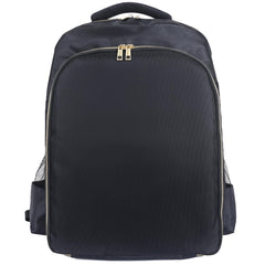 AIHOPESTO Barber Travel Backpack front view shows sleek black design with organized tool storage for travel