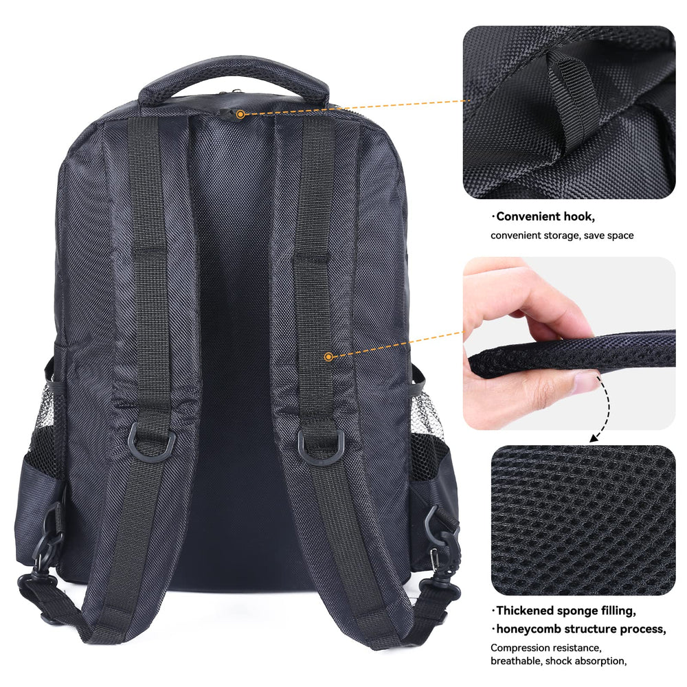 AIHOPESTO Barber Travel Backpack gold zippers add durability and a professional aesthetic