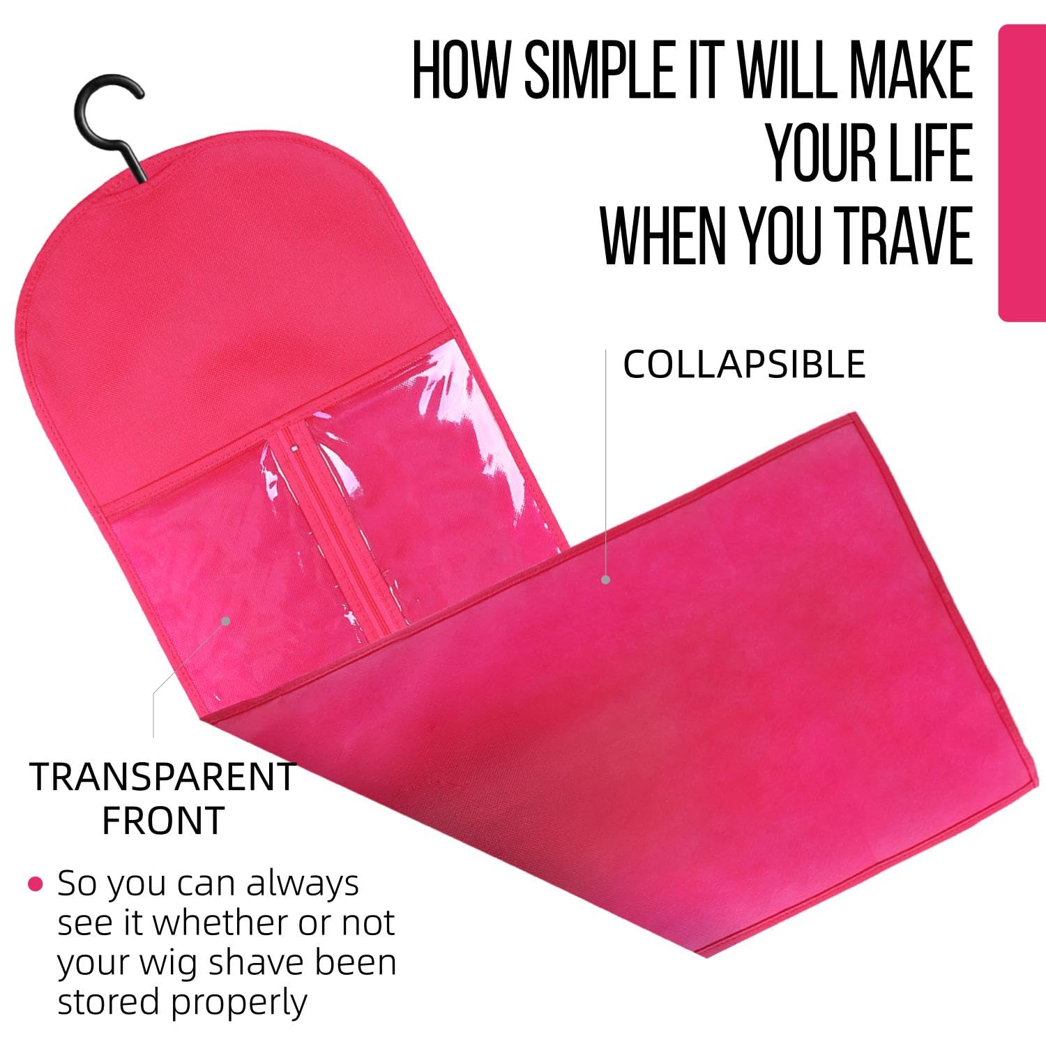 AIHOPESTO clip-mark protection bag prevents hanger marks on wigs.