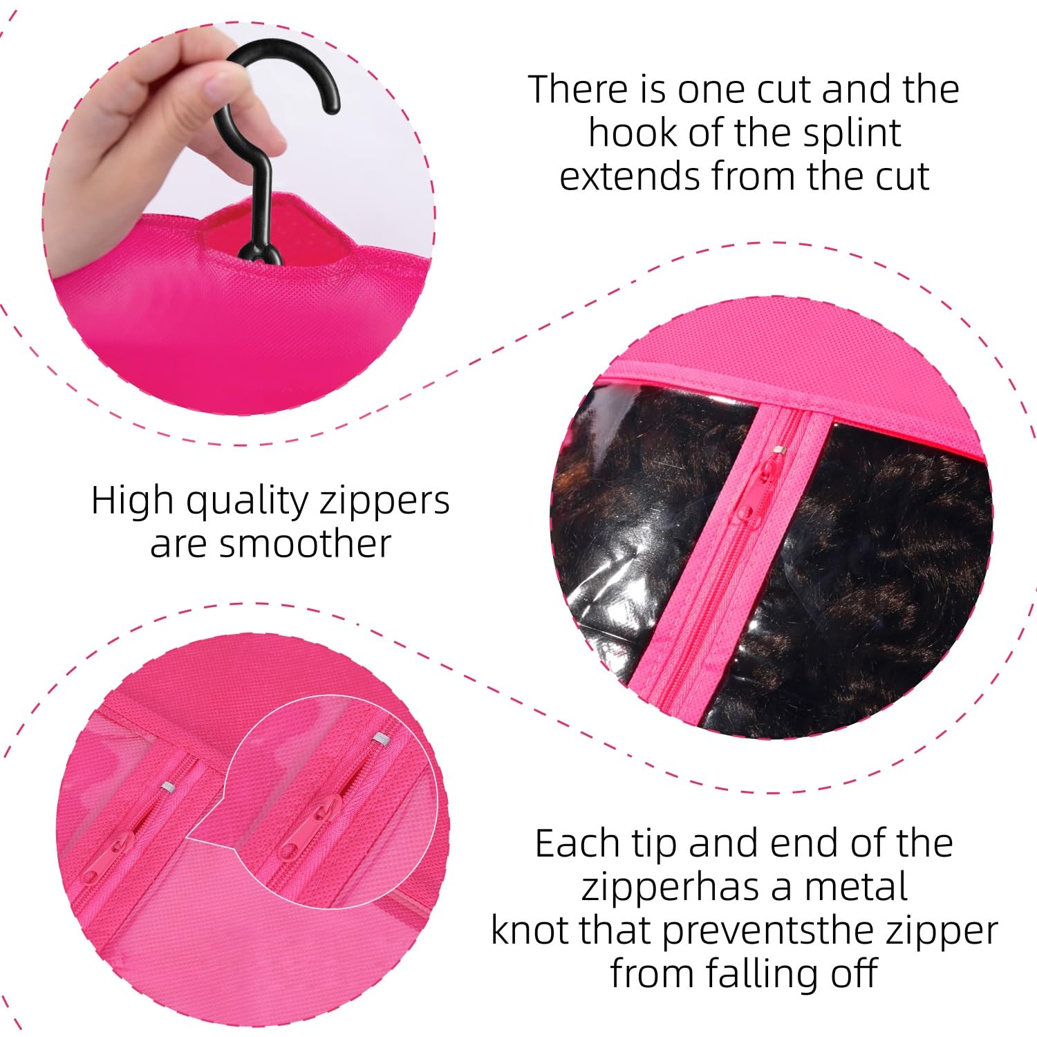 AIHOPESTO wig bag lets you wash, dry, and store wigs neatly.