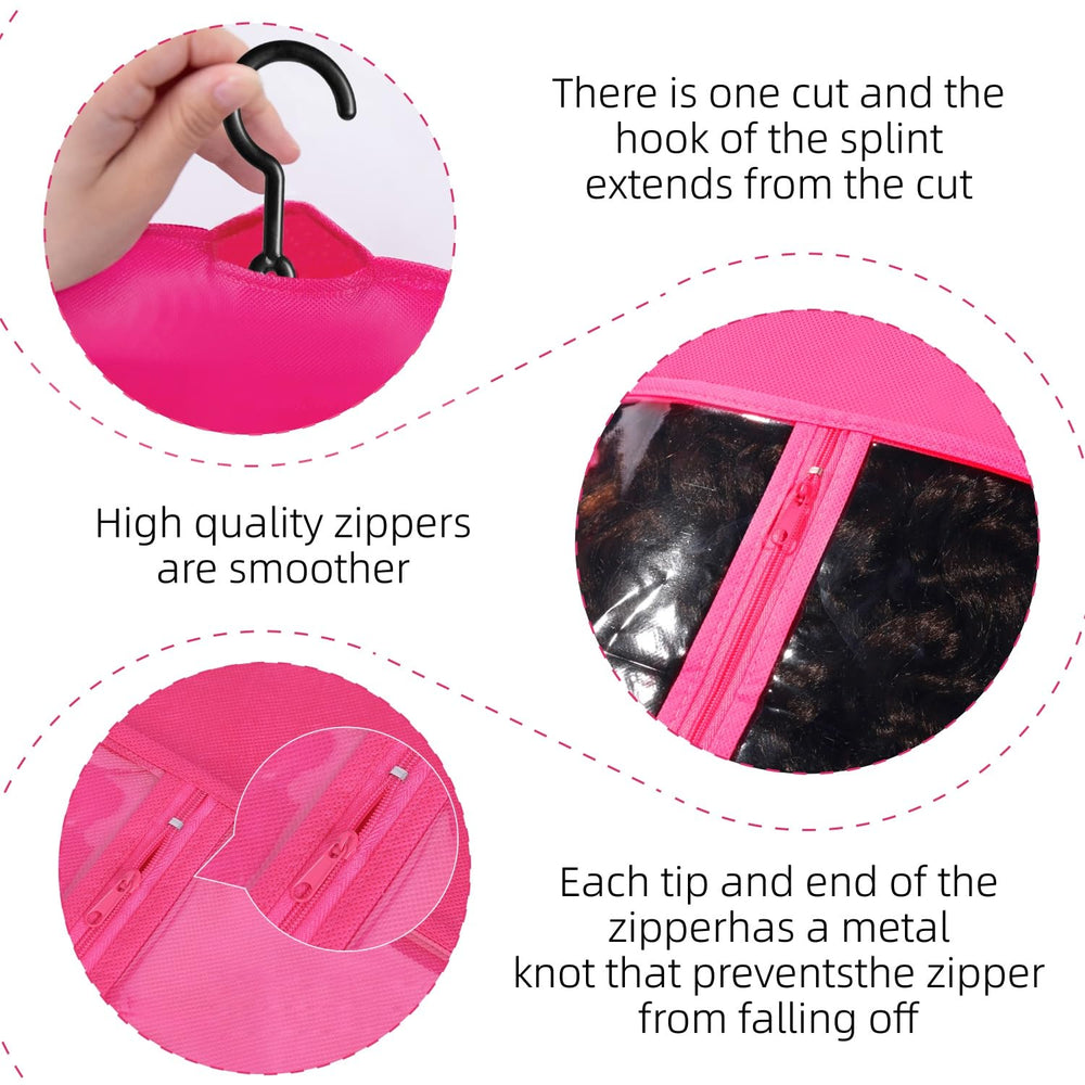 AIHOPESTO wig bag lets you wash, dry, and store wigs neatly.