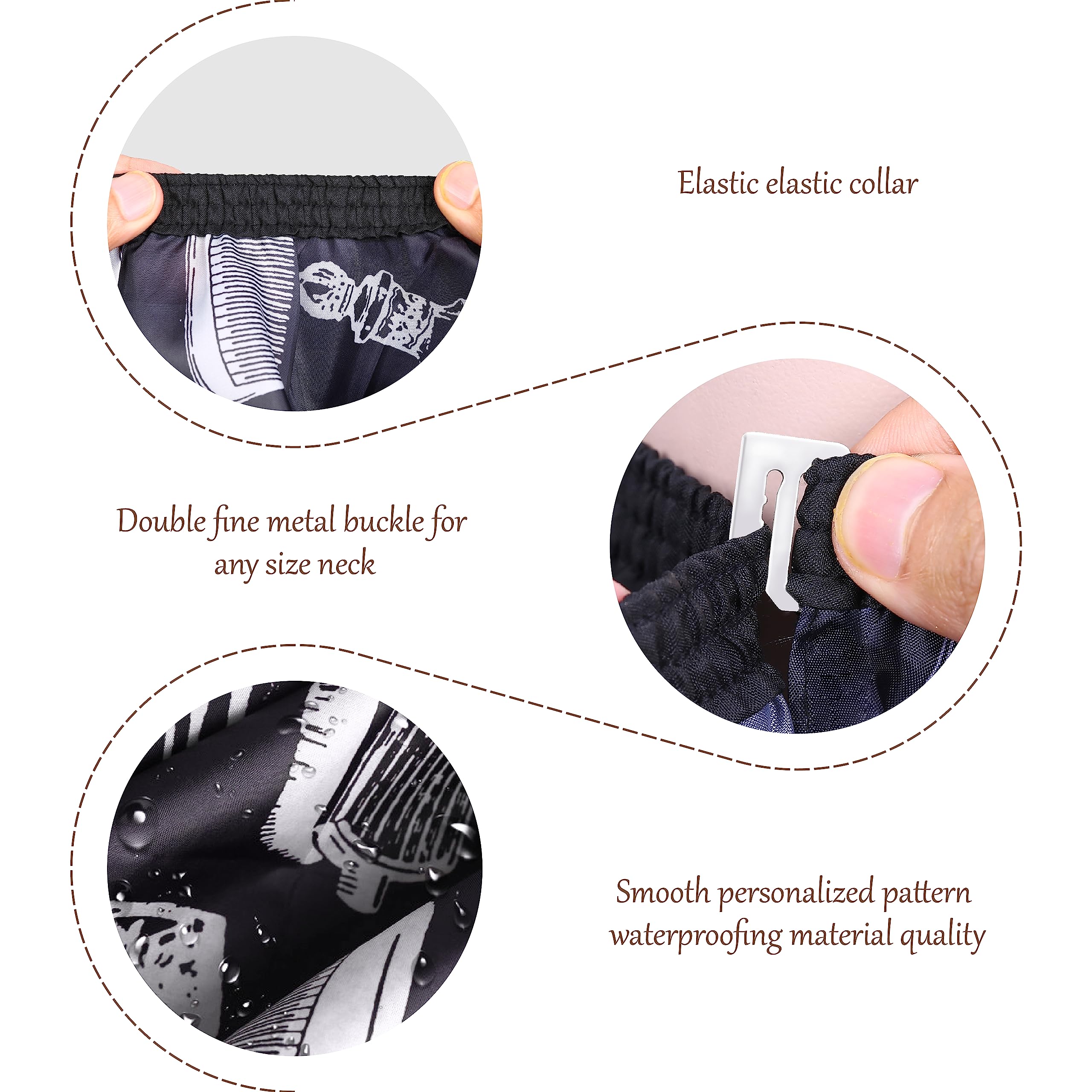 AIHOPESTO waterproof cape keeps clothing dry during messy cuts