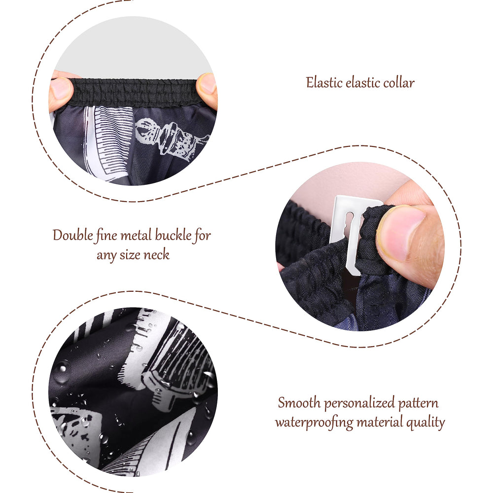 AIHOPESTO waterproof cape keeps clothing dry during messy cuts