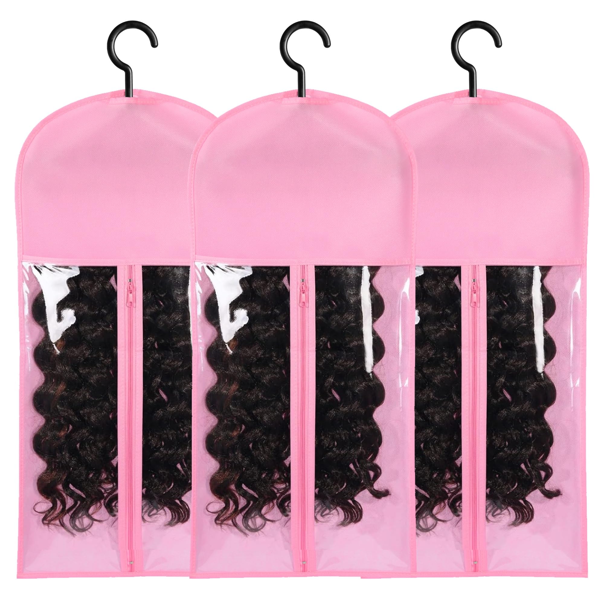 AIHOPESTO wig holder dustproof bag with zipper closure keeps wigs clean and protected.