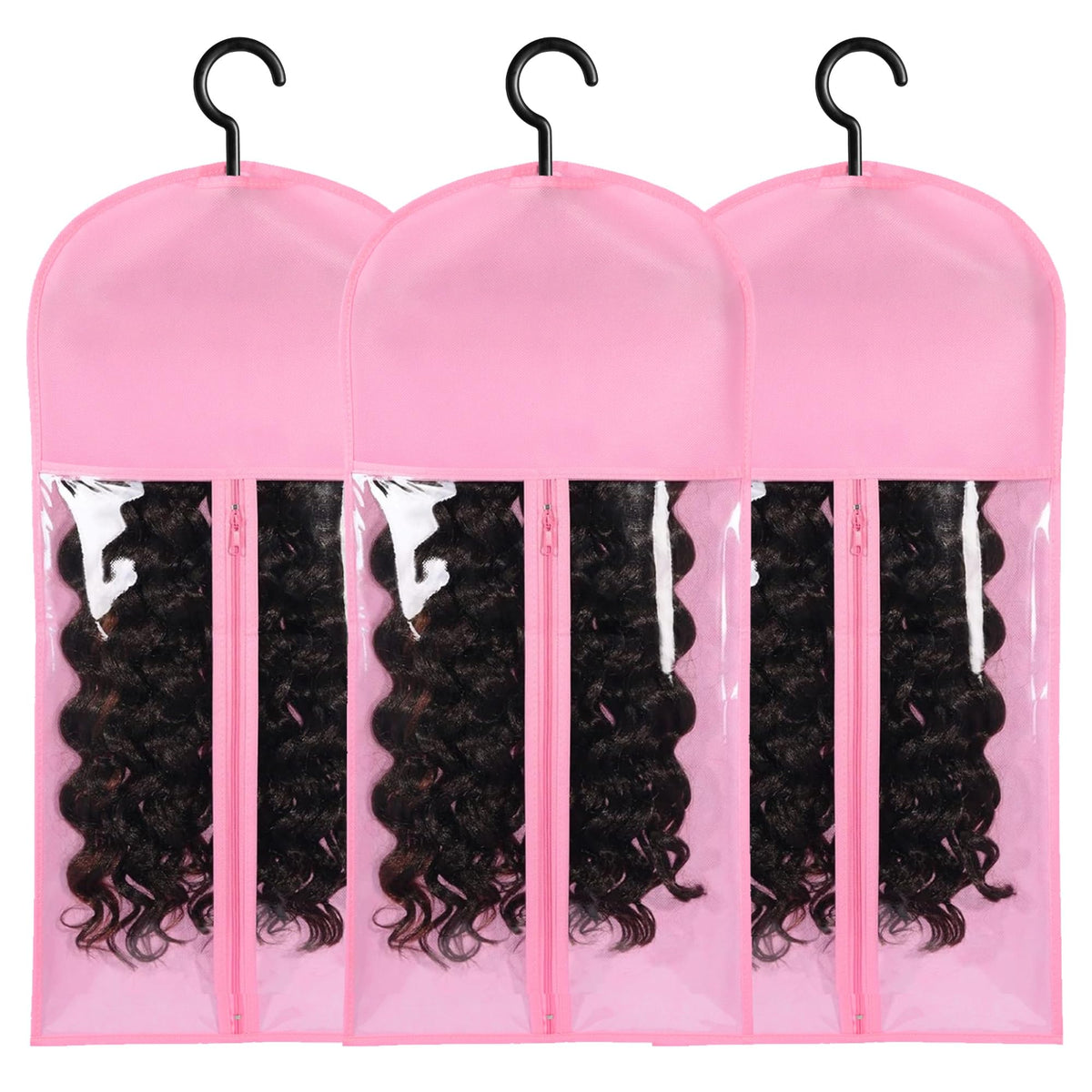 AIHOPESTO wig holder dustproof bag with zipper closure keeps wigs clean and protected.