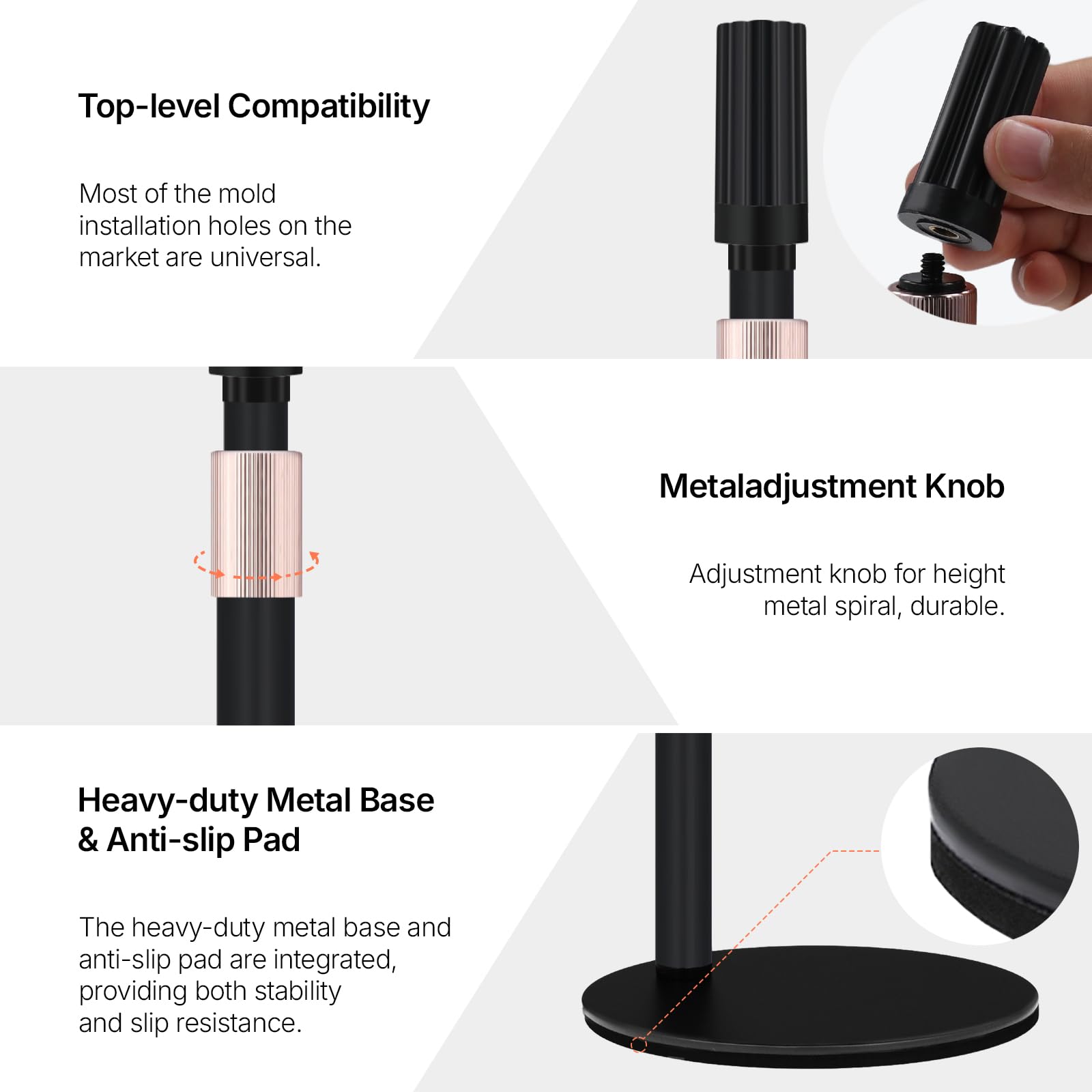 AIHOPESTO tool-holes-storage keeps styling instruments within easy reach.
