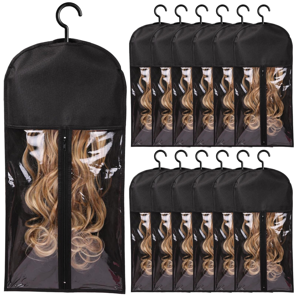 AIHOPESTO wig storage hanger dustproof design keeps wigs clean and ready