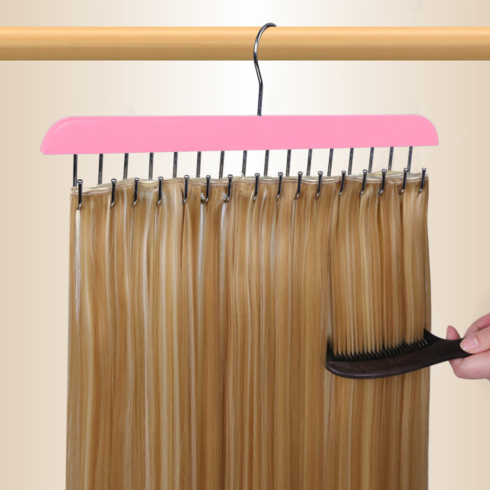 AIHOPESTO hair extension holder pink bathroom setup ideal for washing and drying