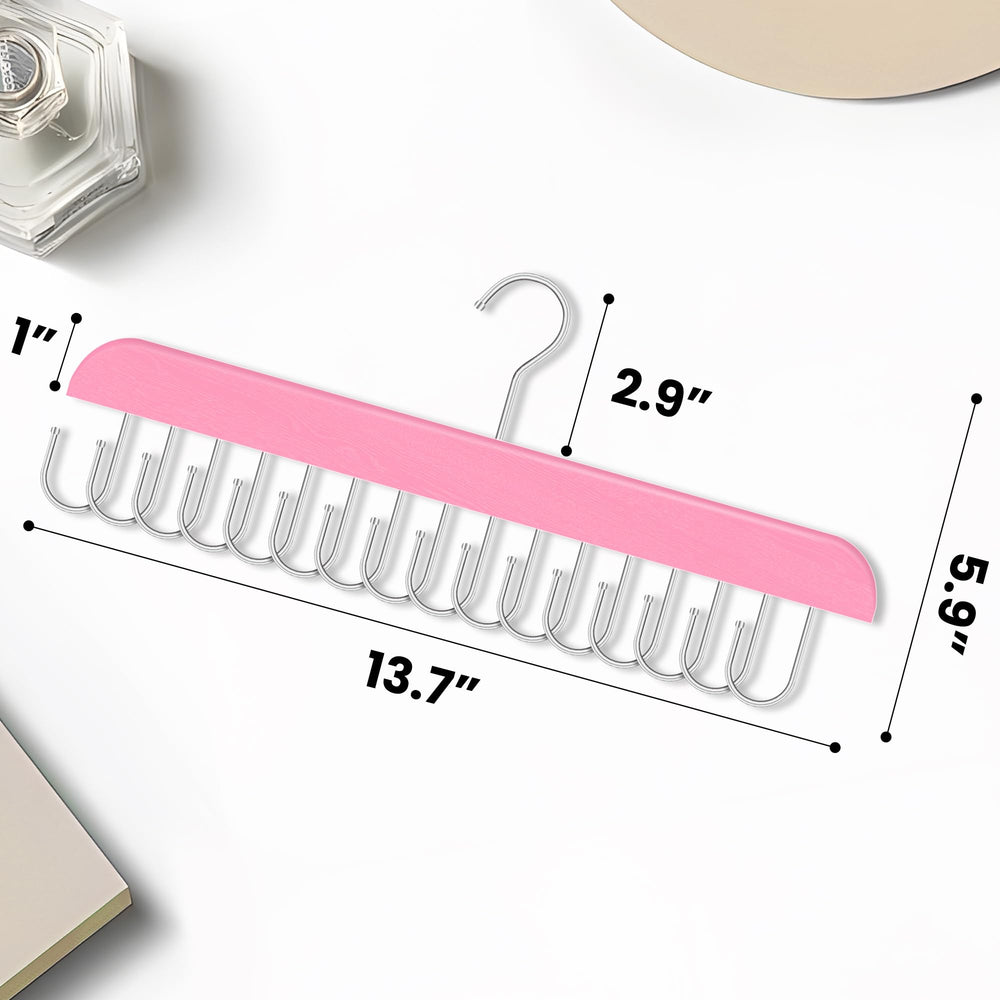 AIHOPESTO hair extension holder pink open view showing easy access and sorting
