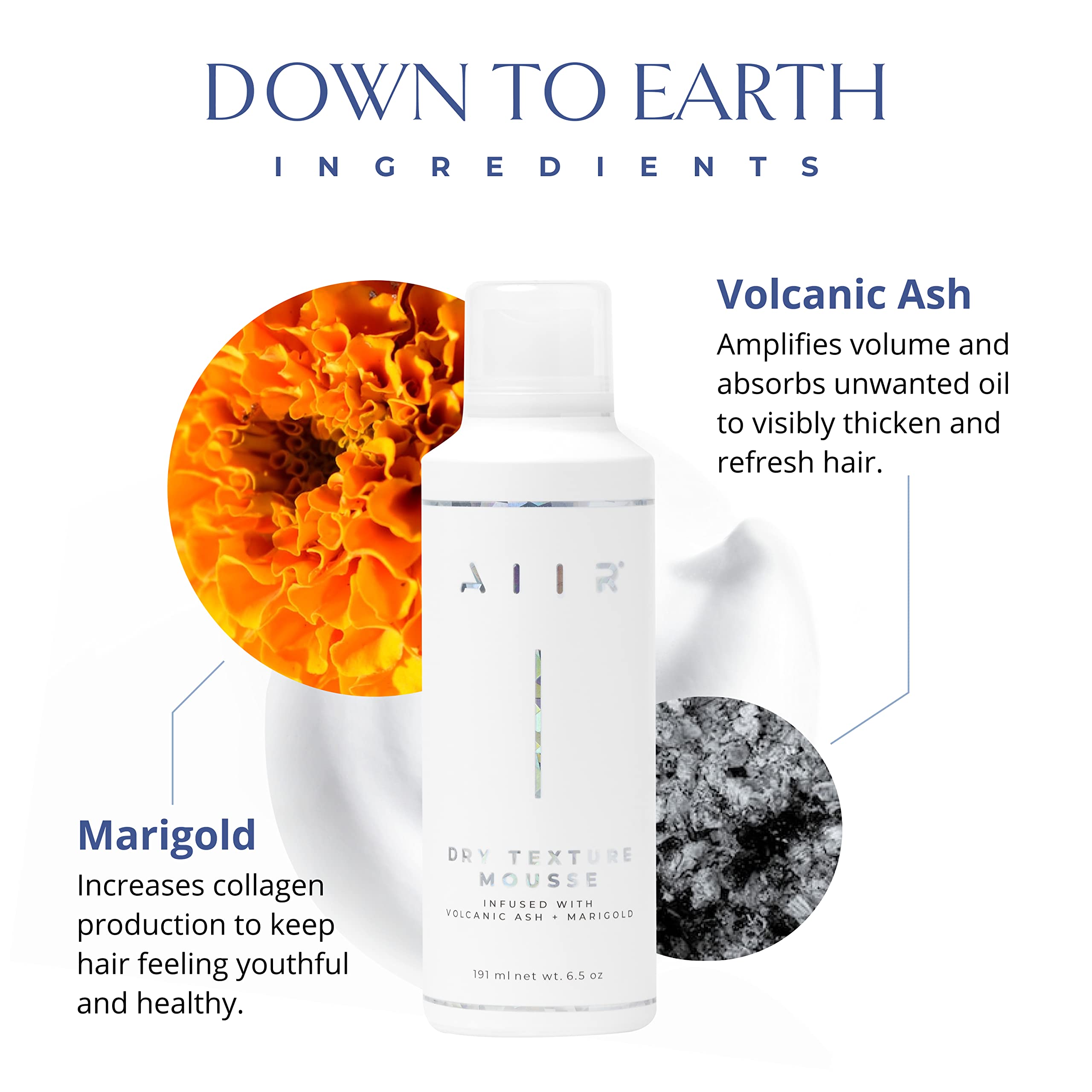 AIIR Dry Texture Mousse on damp hair delivers natural lift