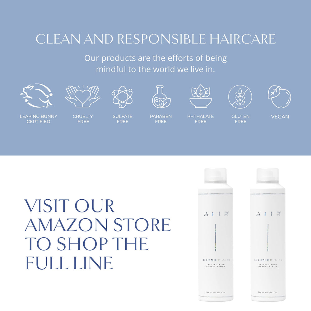 AIIR Texture product shot emphasizes clean formula and scent.