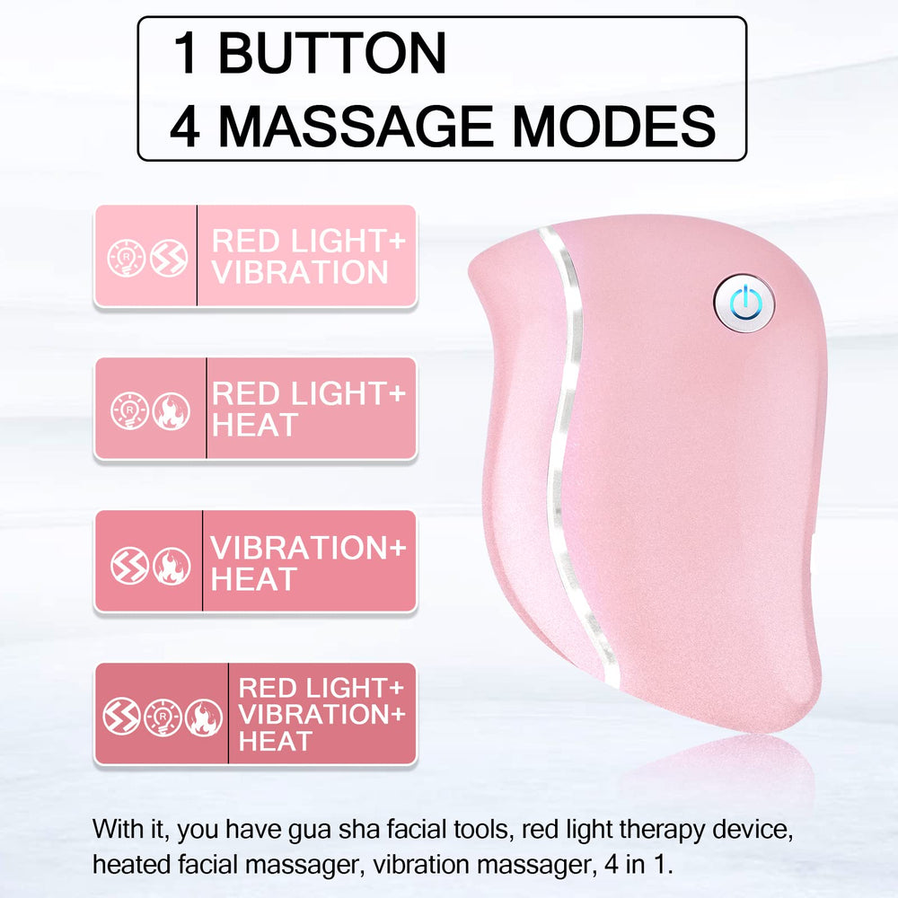 Aikertec Heat Electric Gua Sha Tool ergonomic-curve-design enables precise contouring.