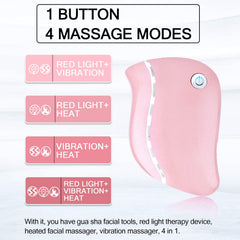 Aikertec Heat Electric Gua Sha Tool ergonomic-curve-design enables precise contouring.
