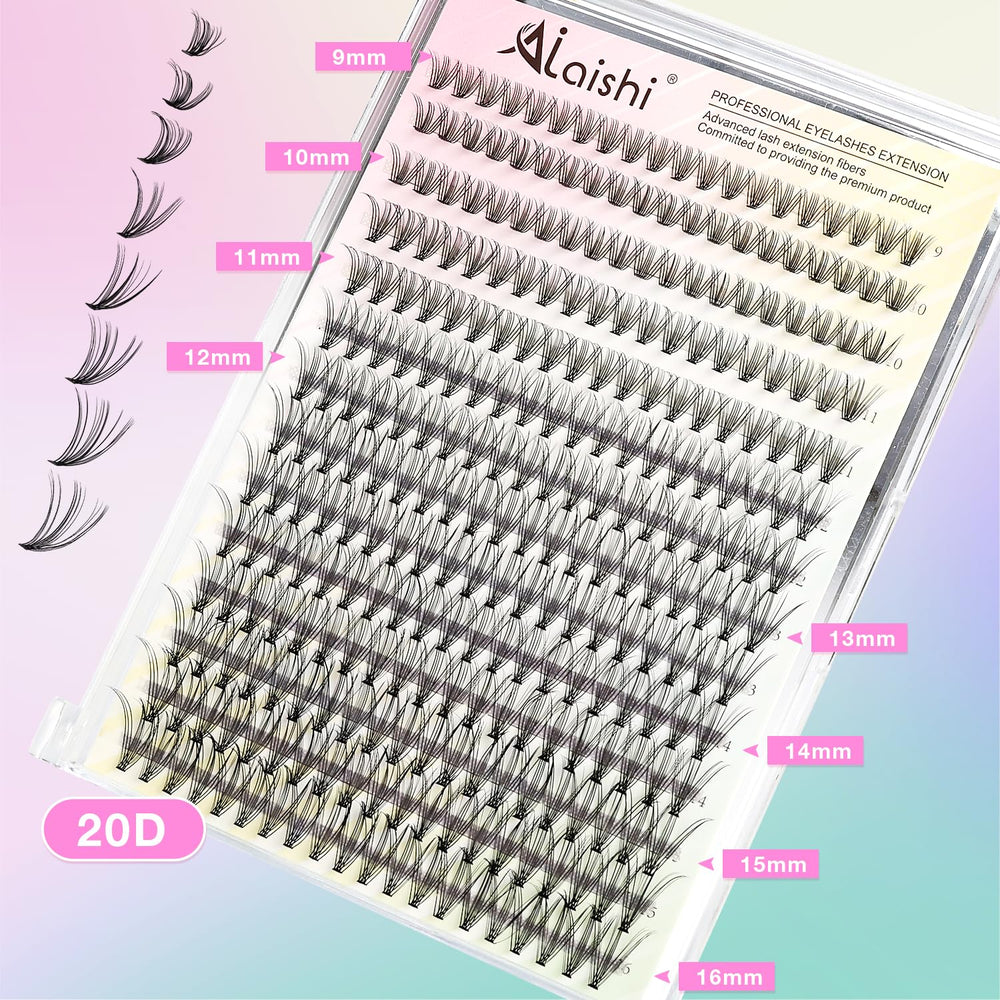 AILAISHI Lash Clusters band 0.045mm ultra-thin provides comfortable all-day wear.