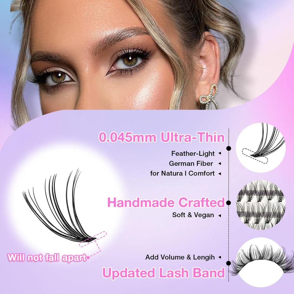 AILAISHI Lash Clusters waterproof design resists sweat and humidity.