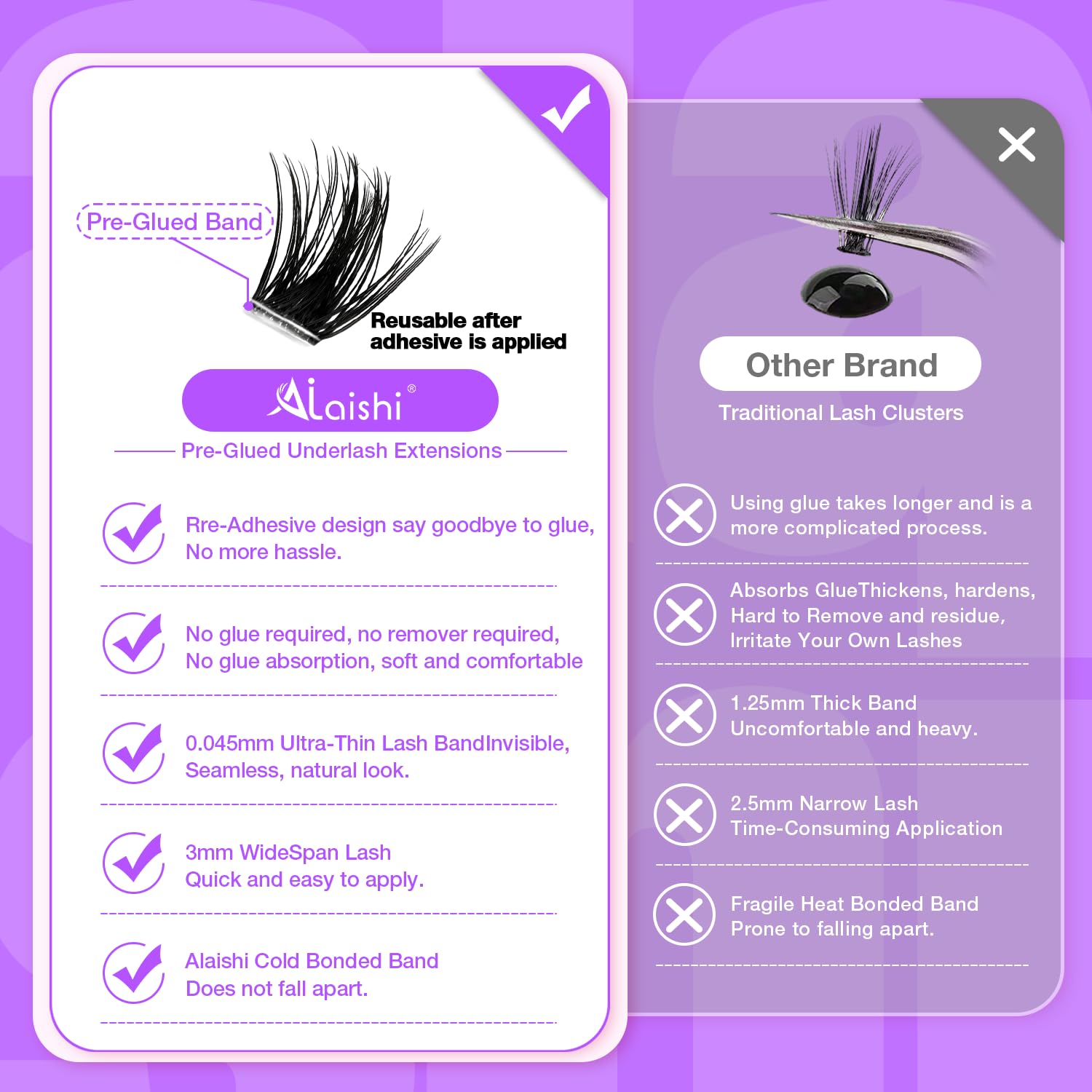 AILAISHI waterproof-ready lashes designed for gym, pool, and all-day wear.