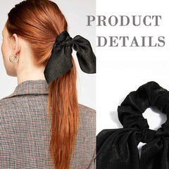 Aileam satin scrunchies tan bow adds chic versatility to outfits