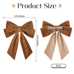 Aileam velvet bow close-up shows soft fabric texture and handcrafted detail.