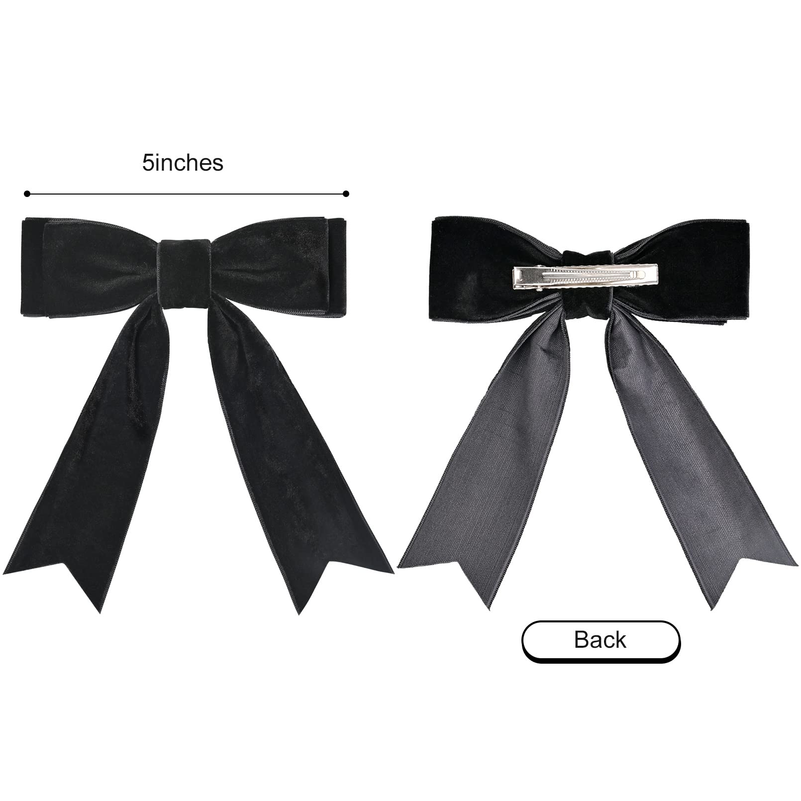 Aileam velvet bow pair 2pack provides versatile styling options.