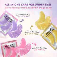 AILEORY 24K gold eye patches brighten under-eye skin