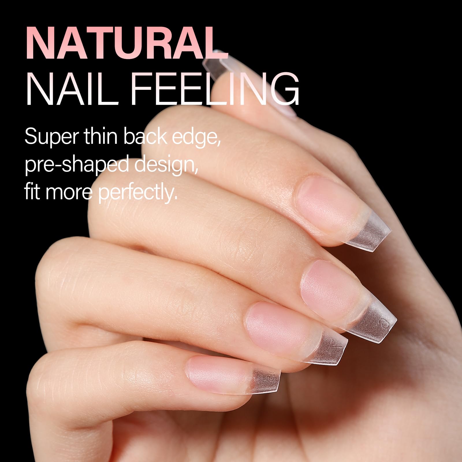 AILLSA fifteen sizes of coffin tips ensure a precise fit across nail beds.